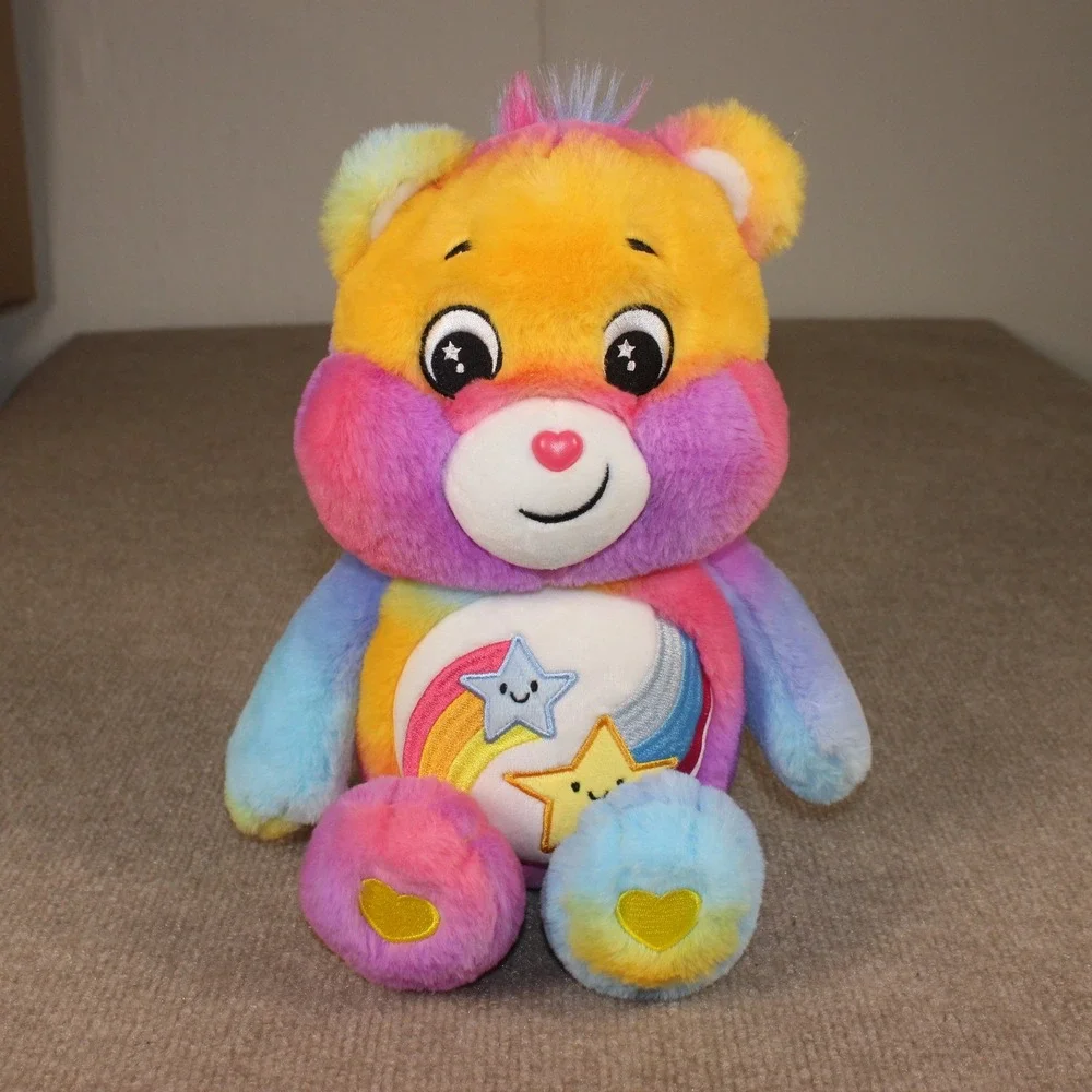 Care Bears True Friend Bear Rainbow Tie Dye Plush 12 Inch Basic Fun 2022